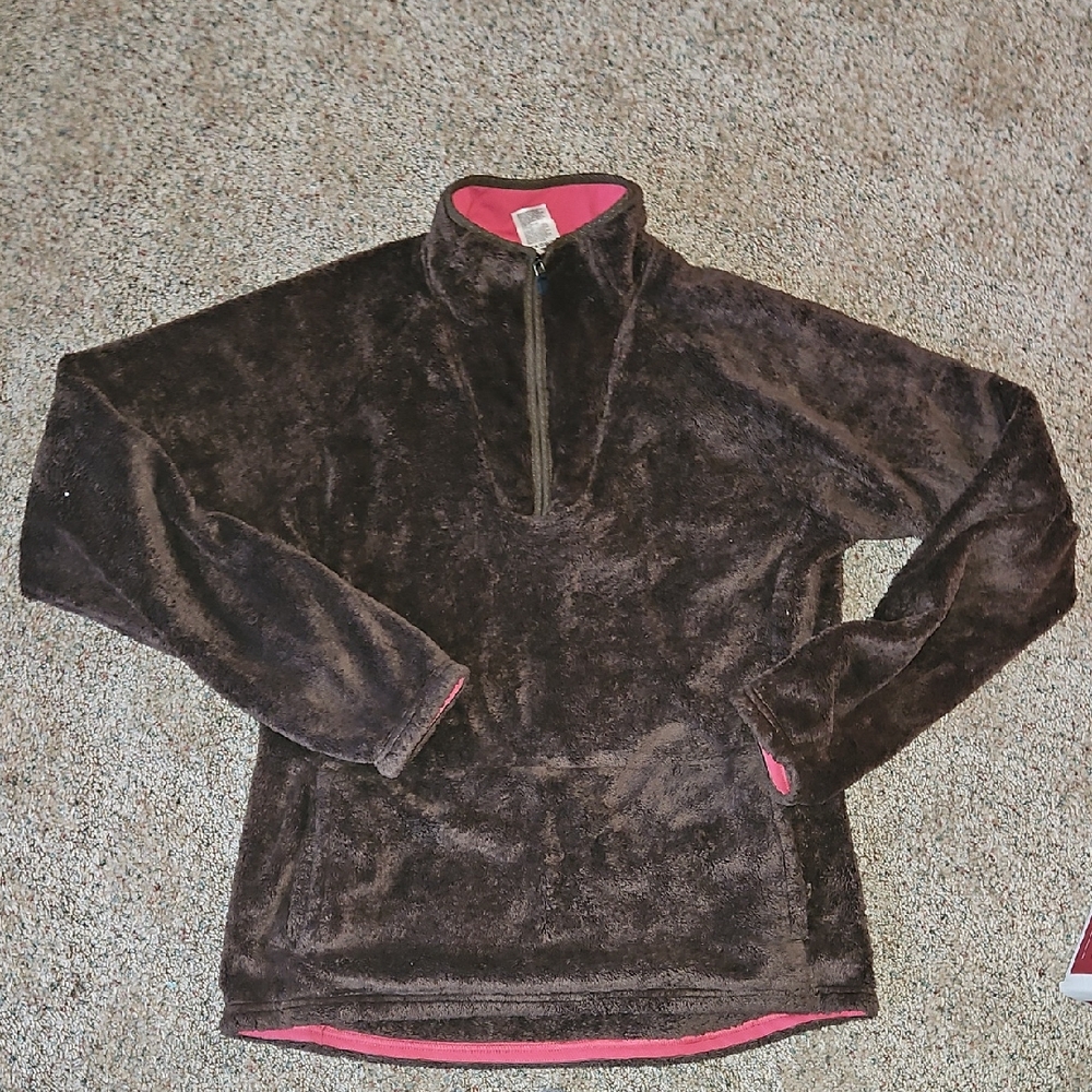 The North Face Women's Fleece Pullover - Brown and Pink
